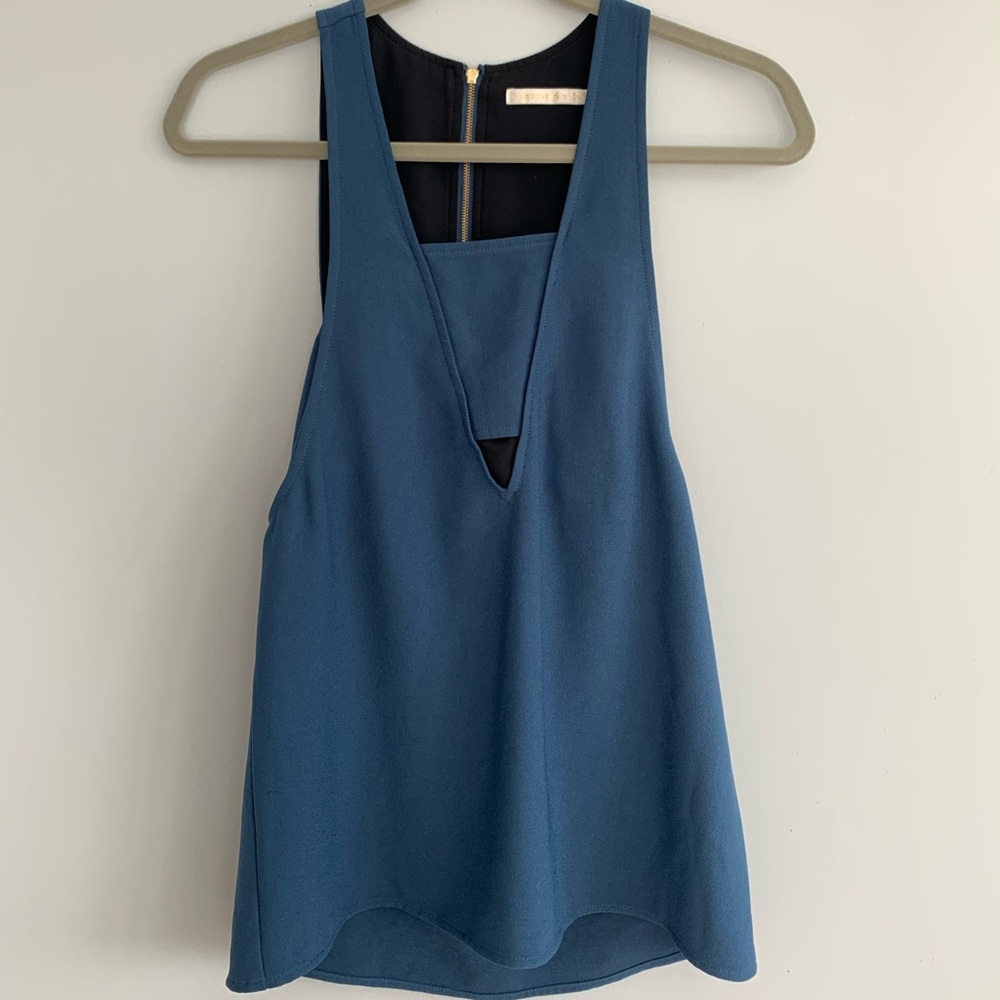 Sleeveless top with side & back cut outs